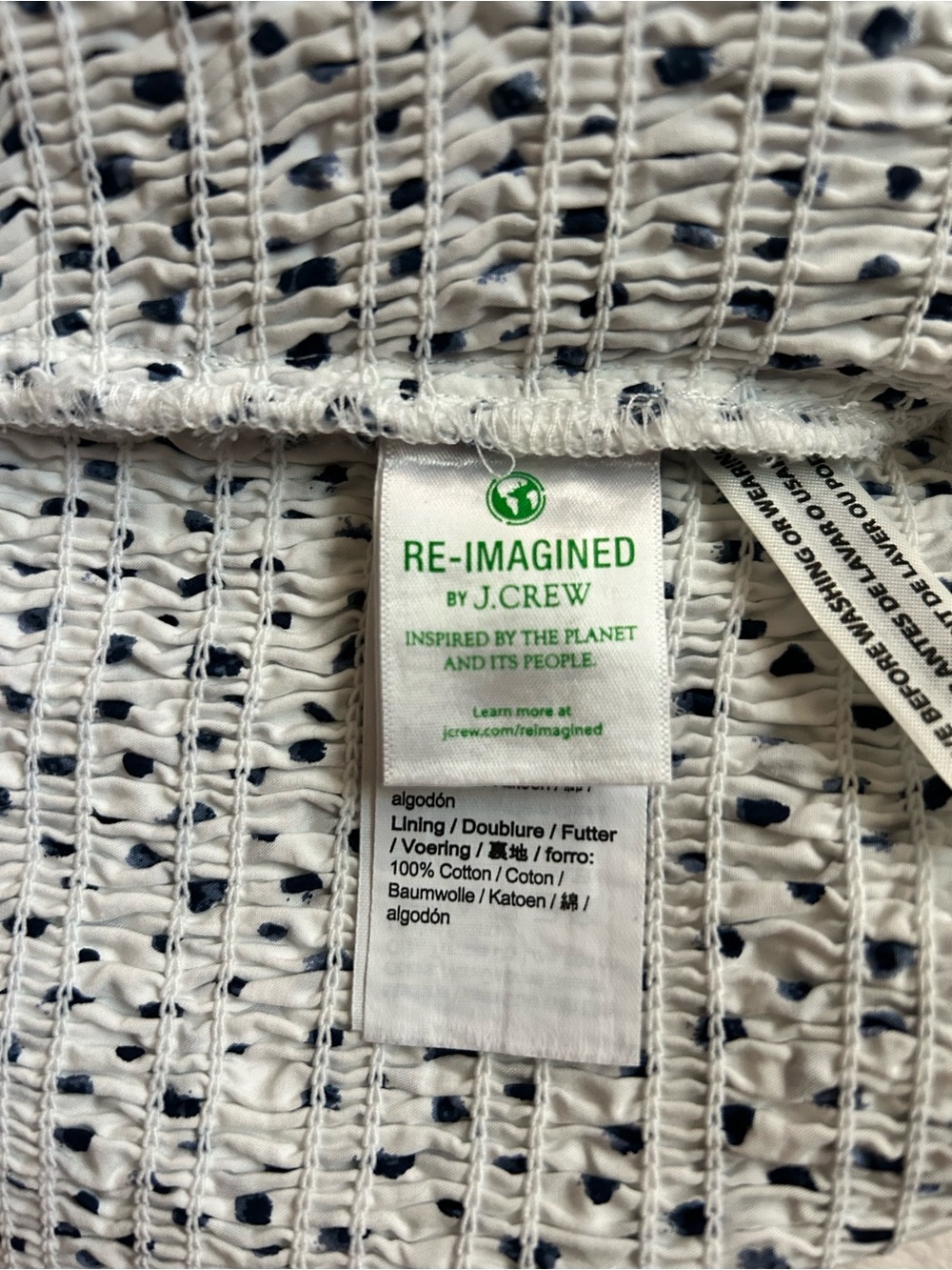 J. Crew White Maxi Skirt with Black Dot Print - Picture 3 of 12